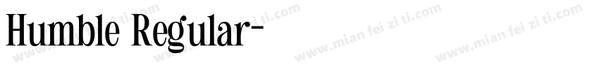 Humble Regular字体转换